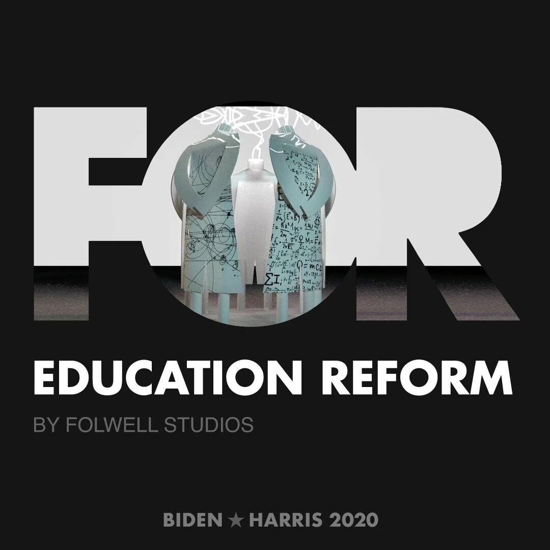 CreativesForBiden.org - Education Reform artwork by Folwell Studios