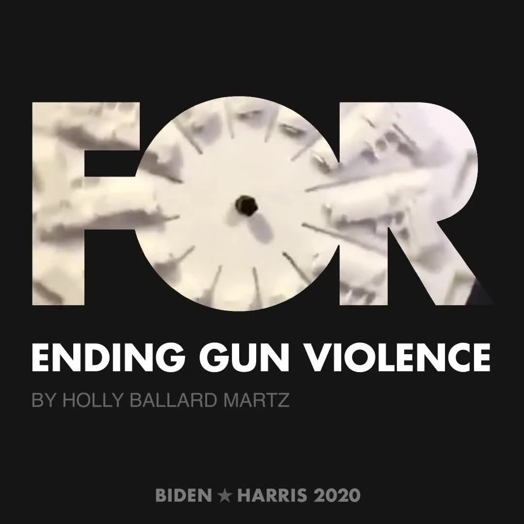 CreativesForBiden.org - Ending Gun Violence artwork by Holly Ballard Martz