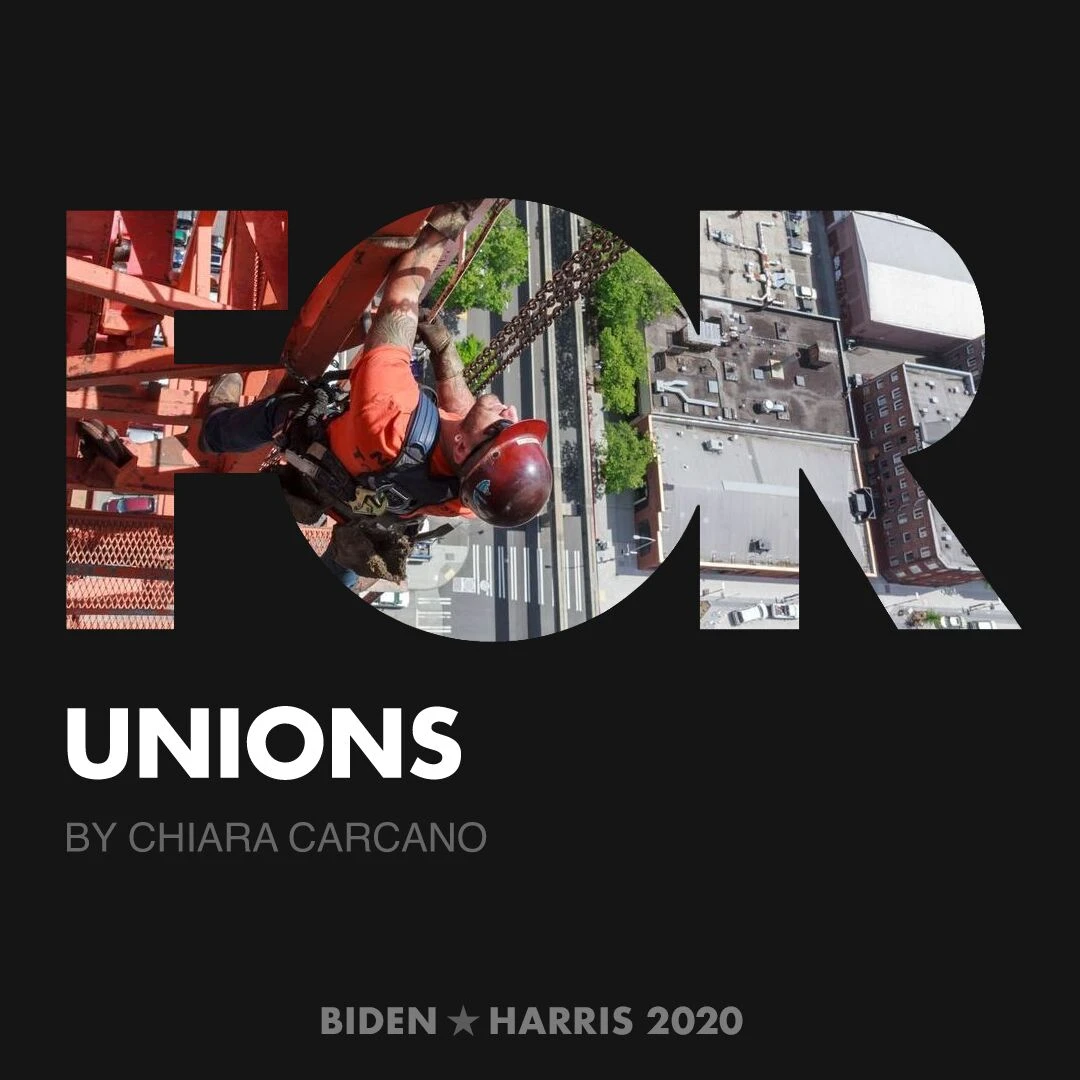CreativesForBiden.org - Unions artwork by Chiara Carcano