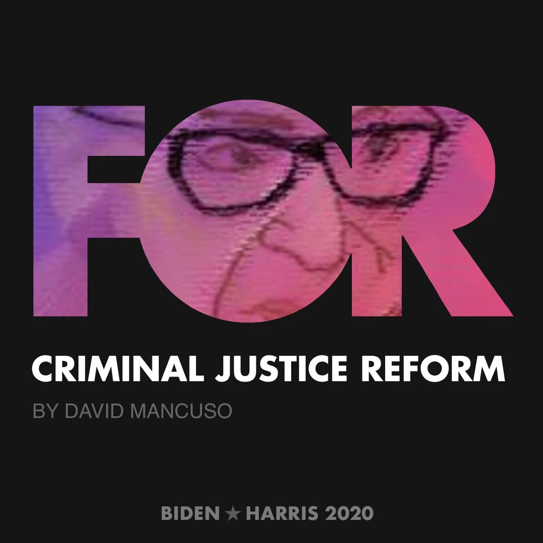 CreativesForBiden.org - Criminal Justice Reform artwork by David Mancuso