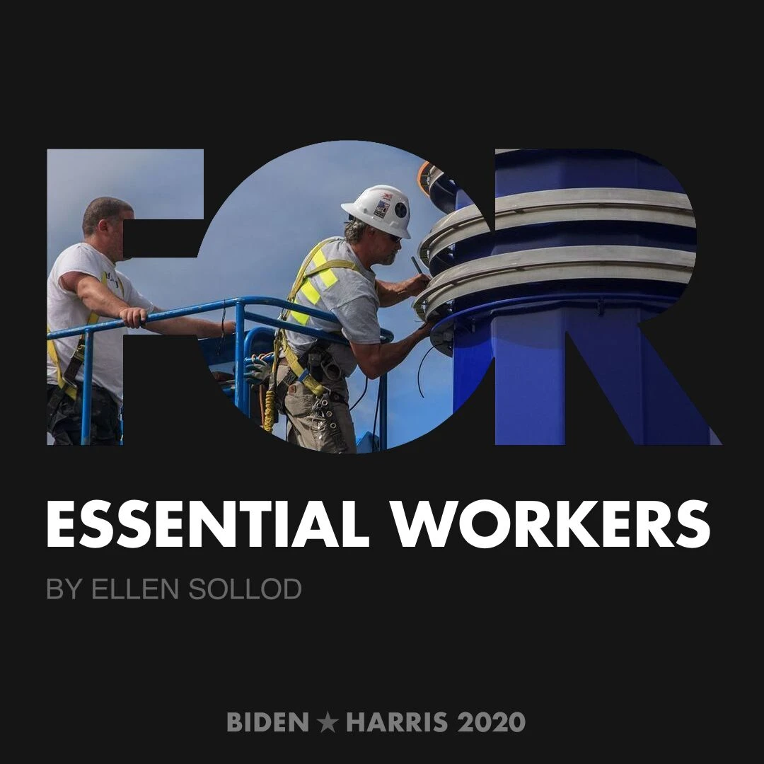 CreativesForBiden.org - Essential Workers artwork by Ellen Sollod