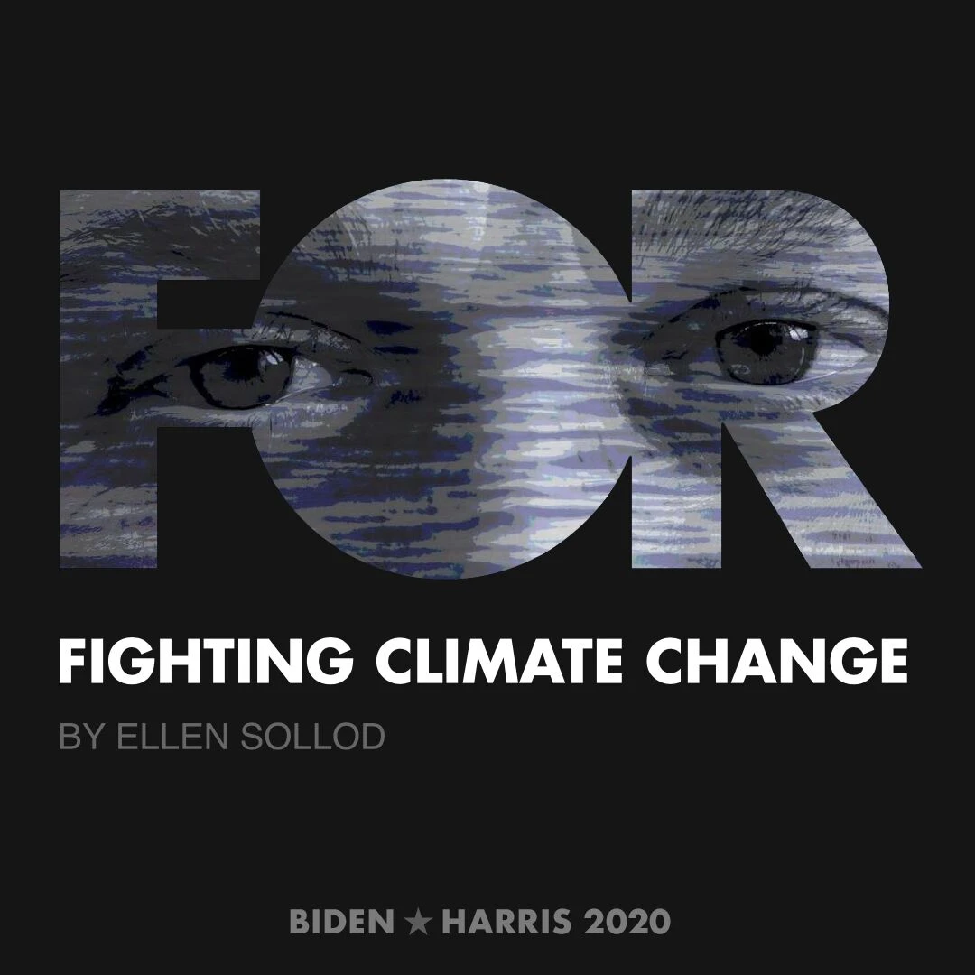 CreativesForBiden.org - Fighting Climate Change artwork by Ellen Sollod