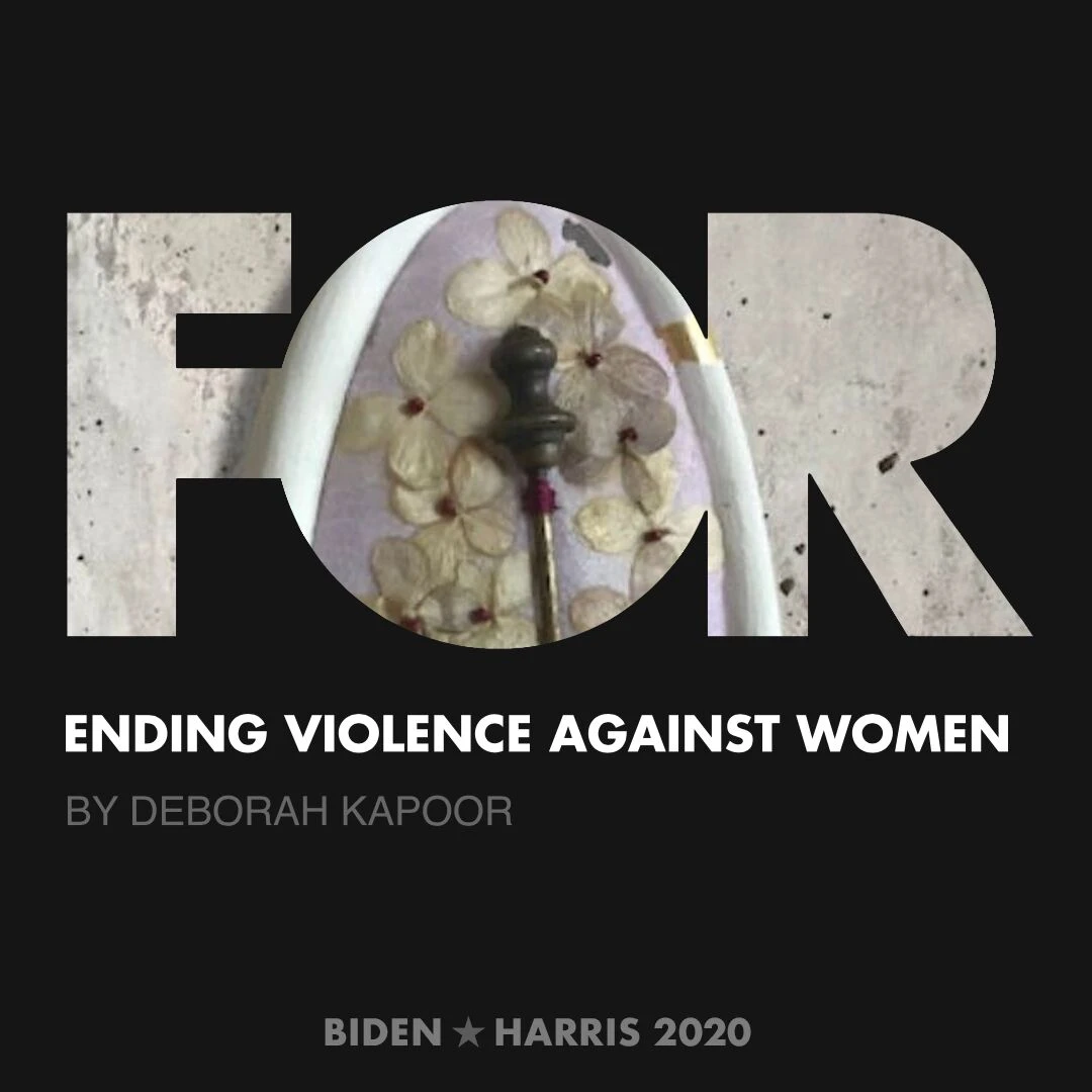 CreativesForBiden.org - Ending Violence Against Women artwork by Deborah Kapoor