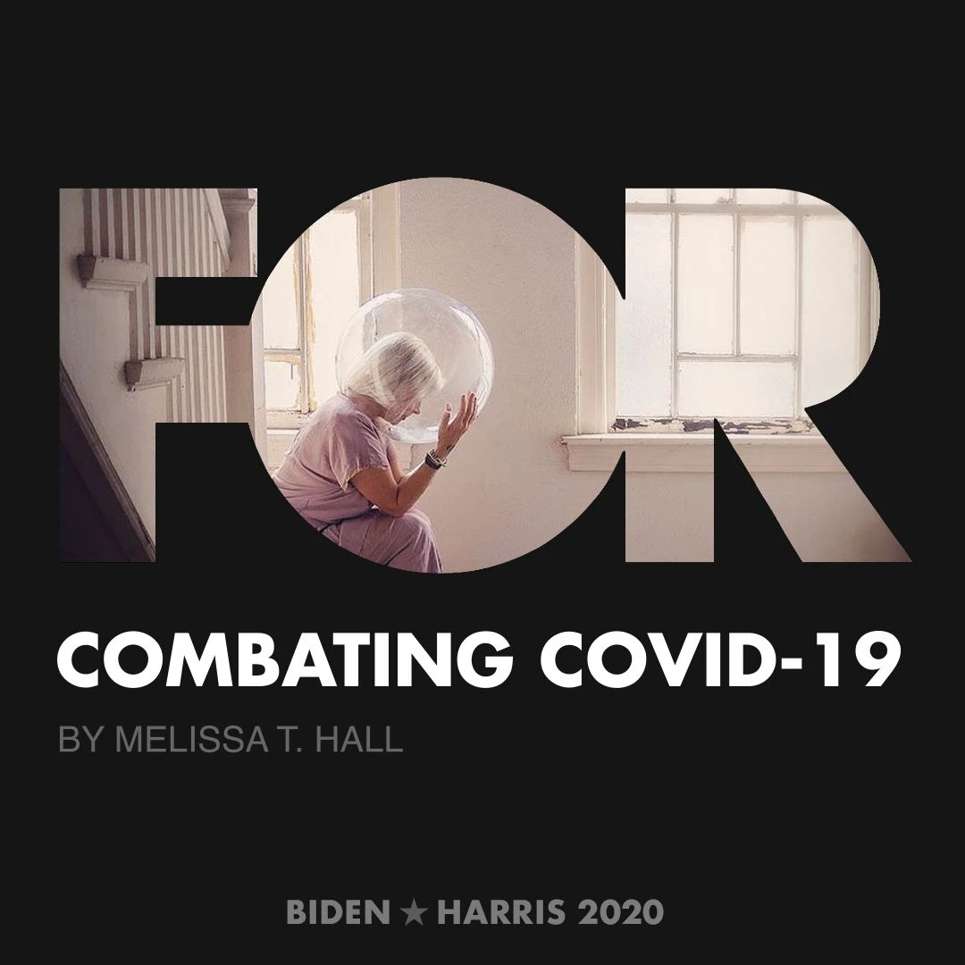 CreativesForBiden.org - Combating COVID-19 artwork by Melissa T. Hall