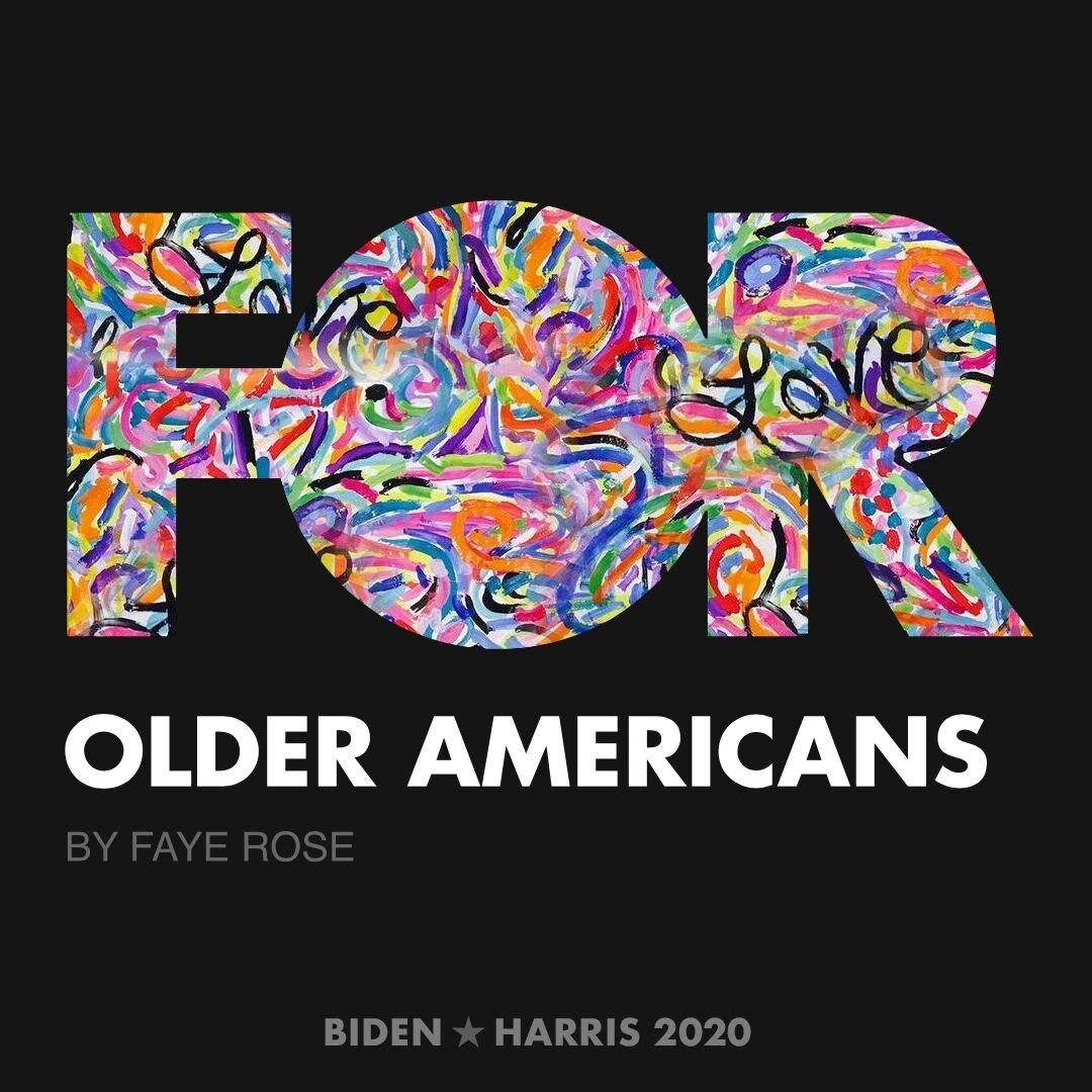 CreativesForBiden.org - Older Americans artwork by Faye Rose