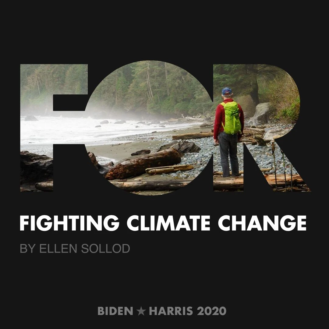 CreativesForBiden.org - Fighting Climate Change artwork by Ellen Sollod