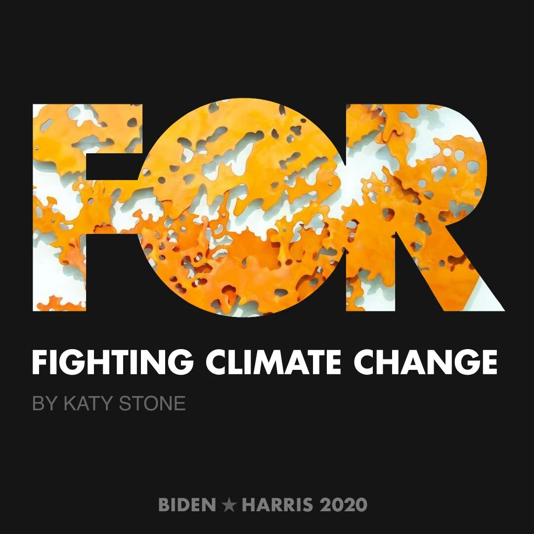 CreativesForBiden.org - Fighting Climate Change artwork by Katy Stone