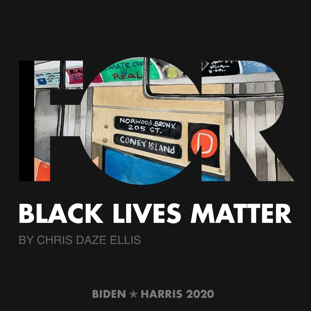 CreativesForBiden.org - Black Lives Matter artwork by Chris Daze Ellis