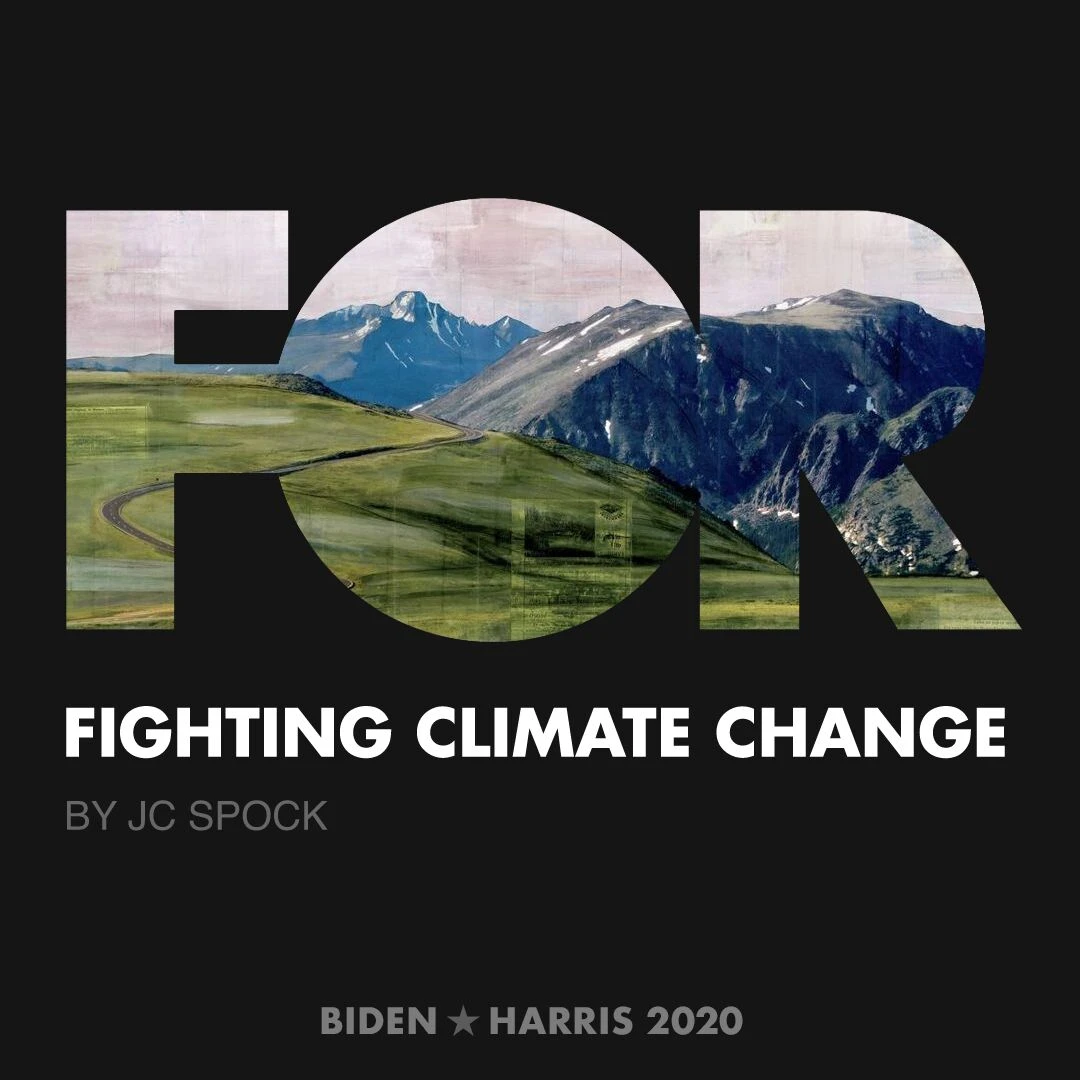 CreativesForBiden.org - Fighting Climate Change artwork by JC Spock