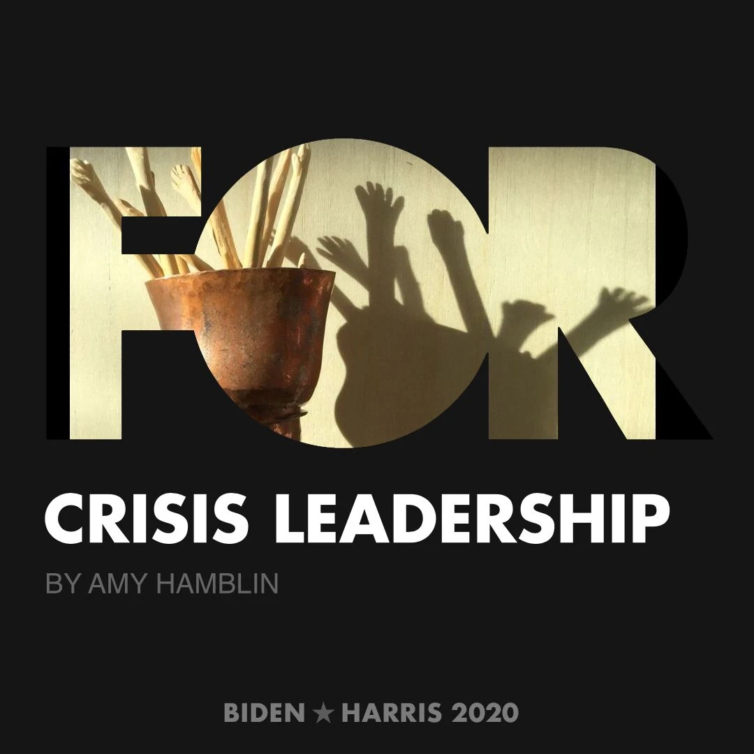 CreativesForBiden.org - Crisis Leadership artwork by Amy Hamblin