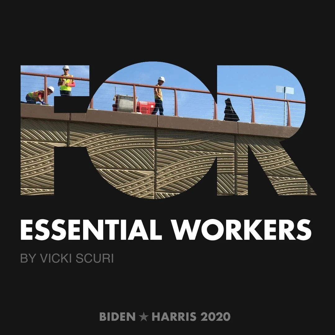 CreativesForBiden.org - Essential Workers artwork by Vicki Scuri