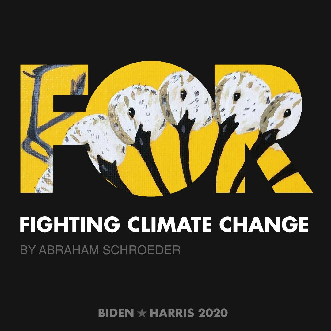 CreativesForBiden.org - Fighting Climate Change artwork by Abraham Schroeder
