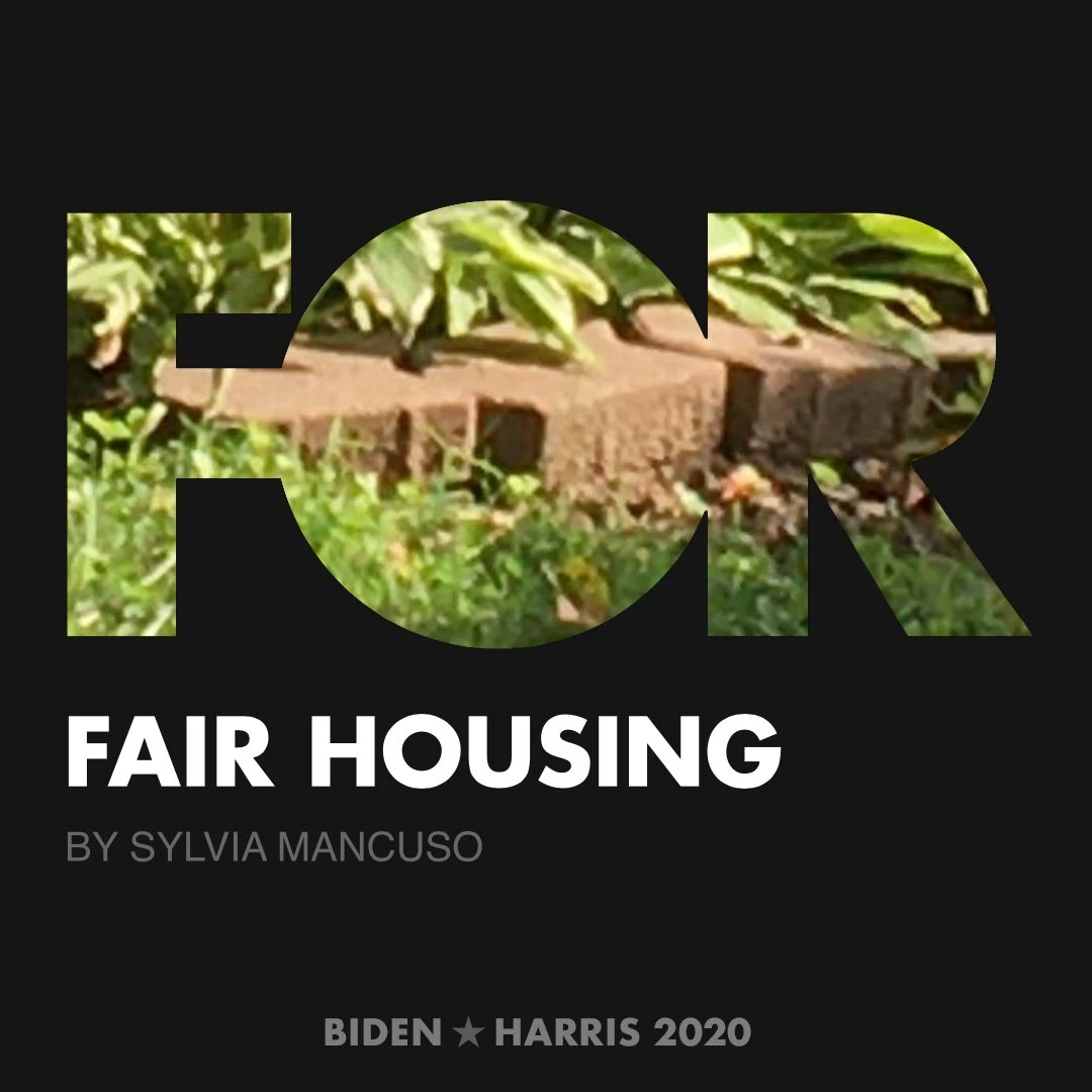 CreativesForBiden.org - Fair Housing artwork by Sylvia Mancuso
