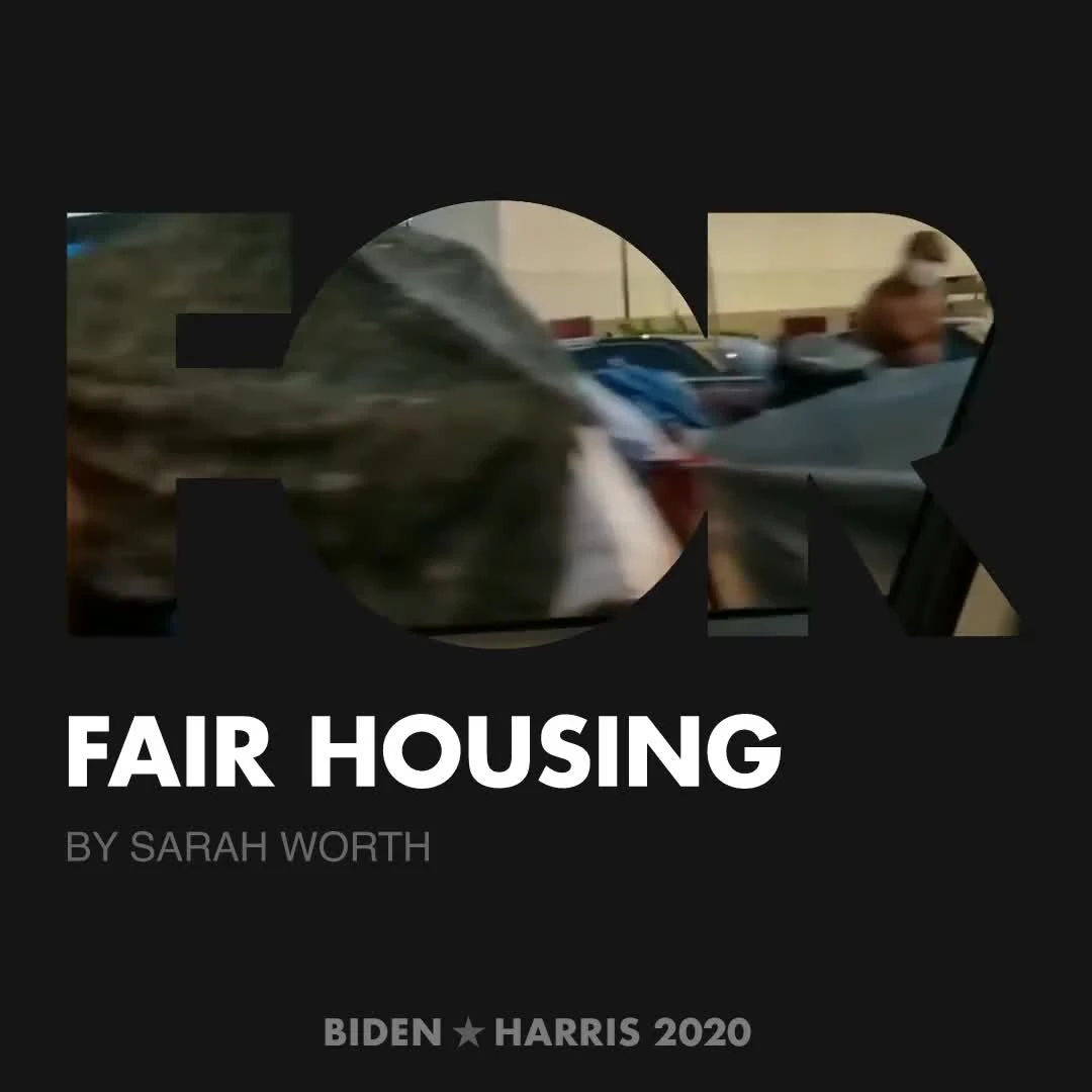 CreativesForBiden.org - Fair Housing artwork by Sarah Worth
