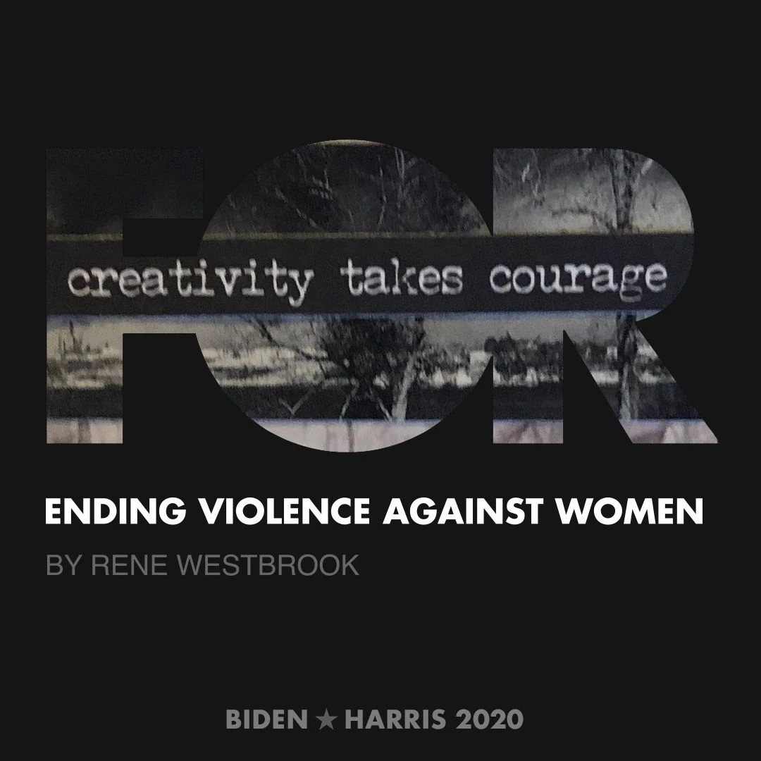 CreativesForBiden.org - Ending Violence Against Women artwork by Rene Westbrook