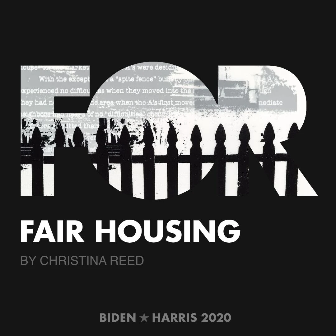CreativesForBiden.org - Fair Housing artwork by Christina Reed