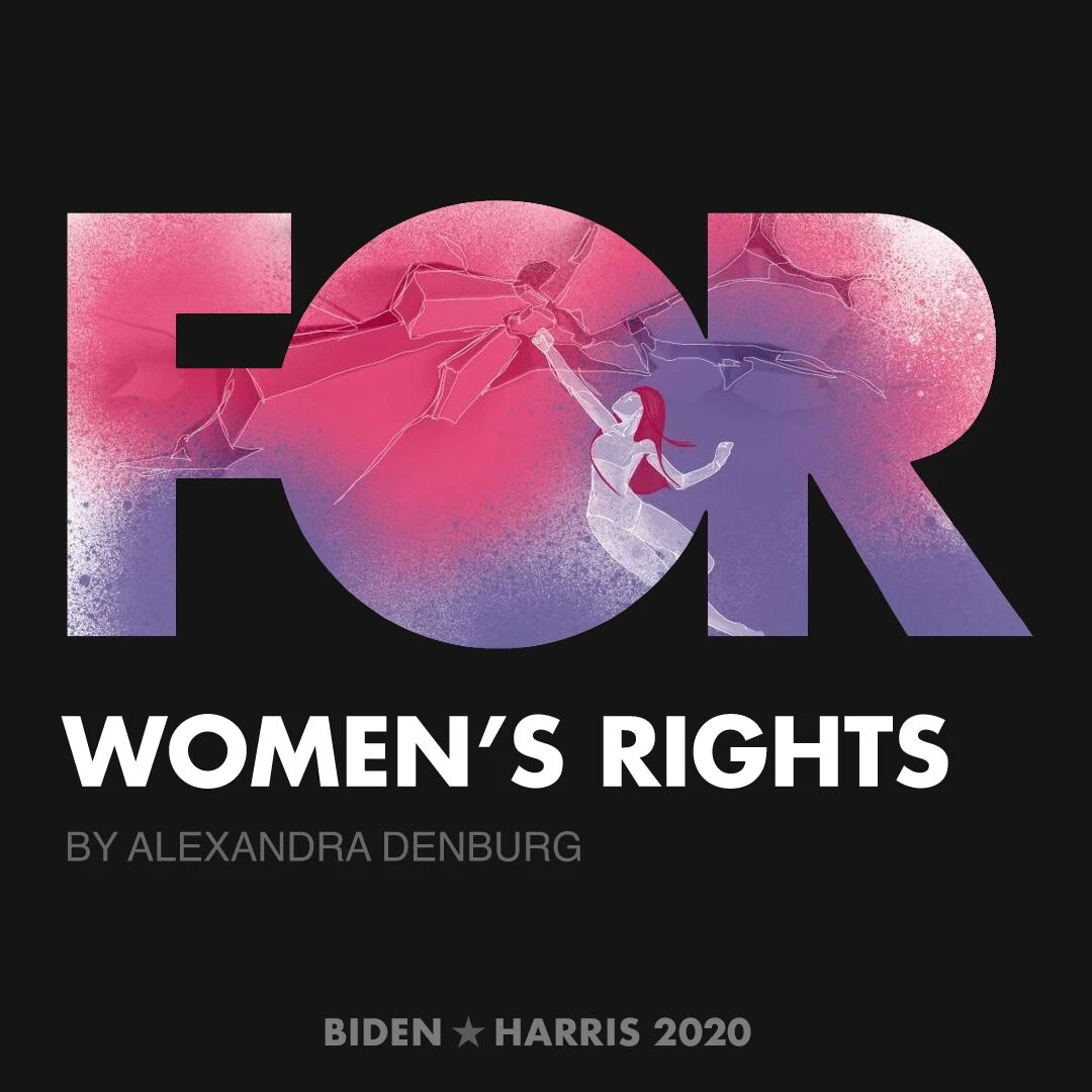 CreativesForBiden.org - Women’s Rights artwork by Alexandra Denburg
