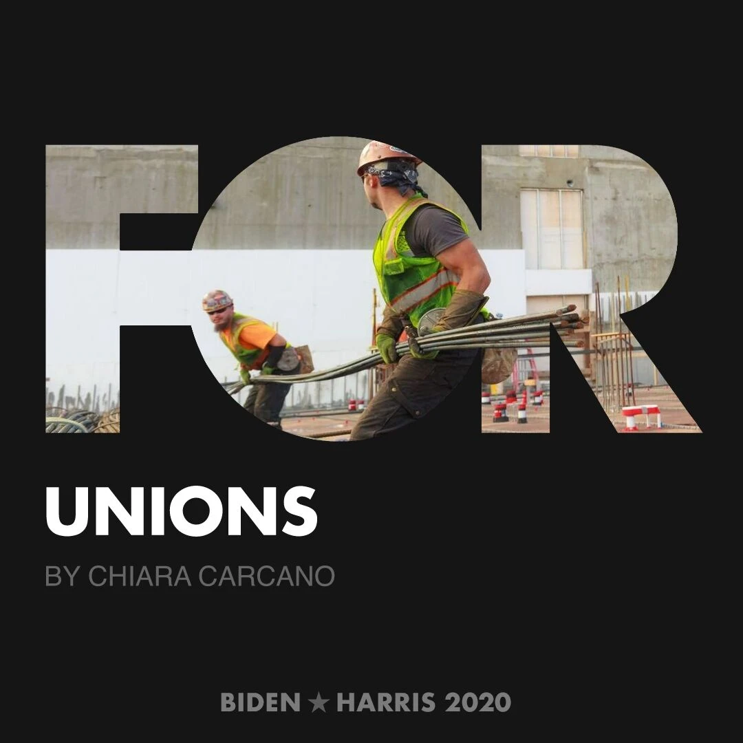 CreativesForBiden.org - Unions artwork by Chiara Carcano
