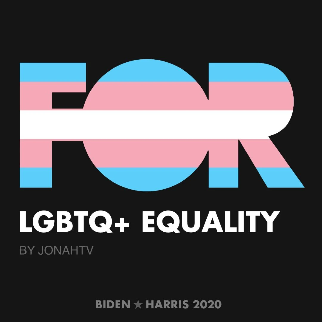 CreativesForBiden.org - LGBTQ+ Equality artwork by jonahtv
