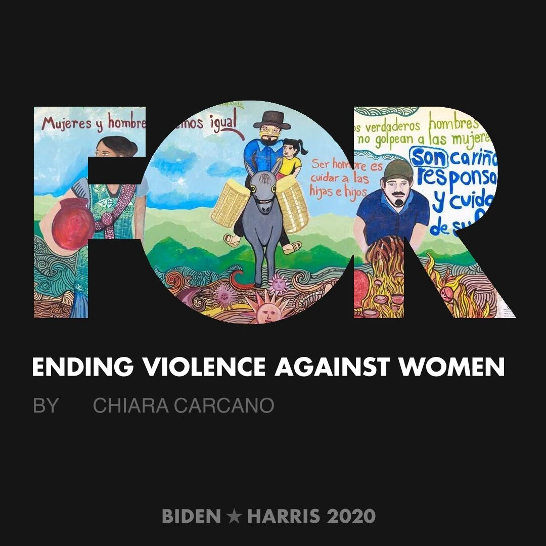 CreativesForBiden.org - Ending Violence Against Women artwork by Chiara Carcano