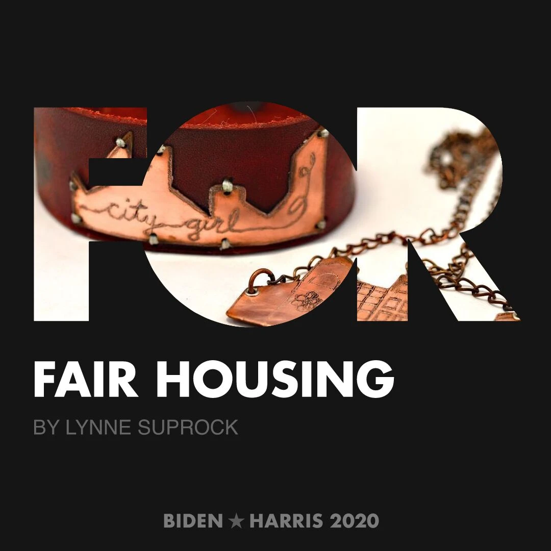 CreativesForBiden.org - Fair Housing artwork by Lynne Suprock
