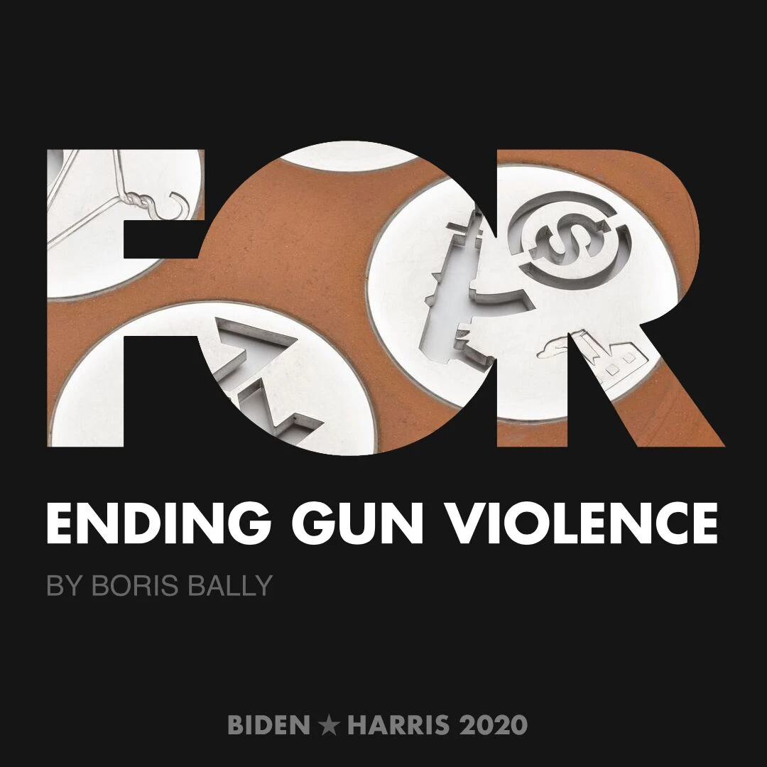CreativesForBiden.org - Ending Gun Violence artwork by Boris Bally