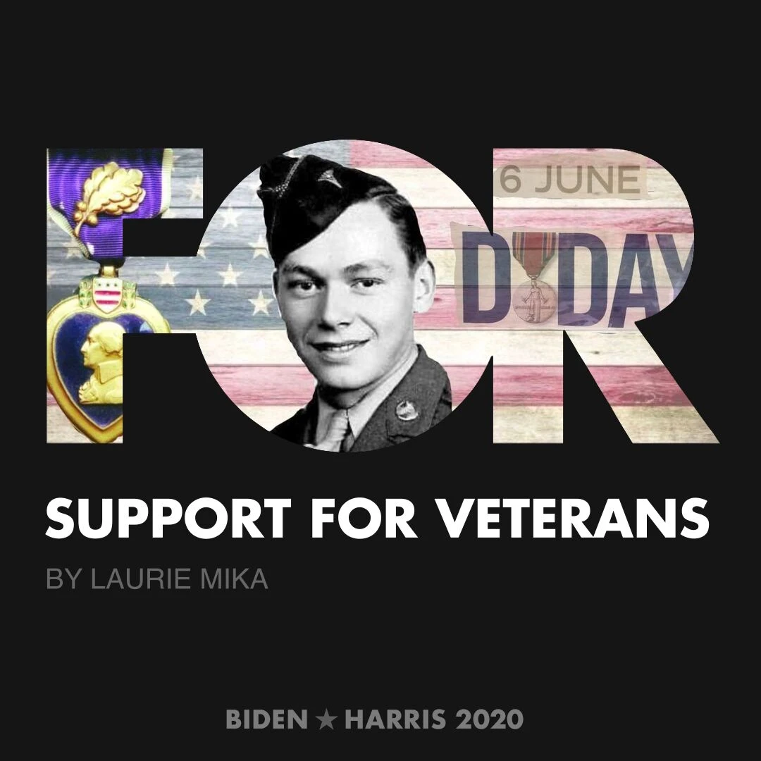 CreativesForBiden.org - Support for Veterans artwork by Laurie Mika