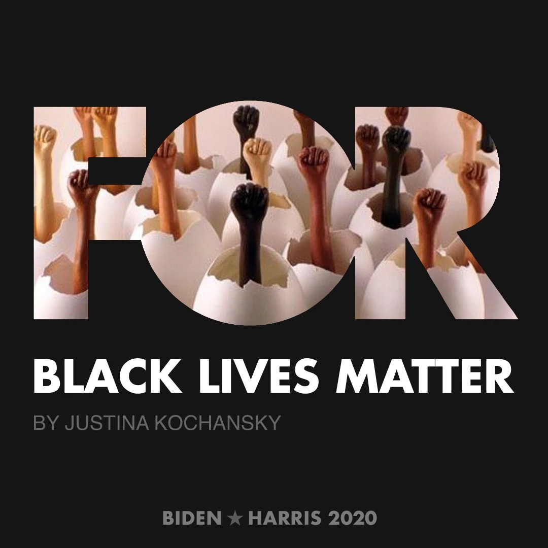 CreativesForBiden.org - Black Lives Matter artwork by Justina Kochansky