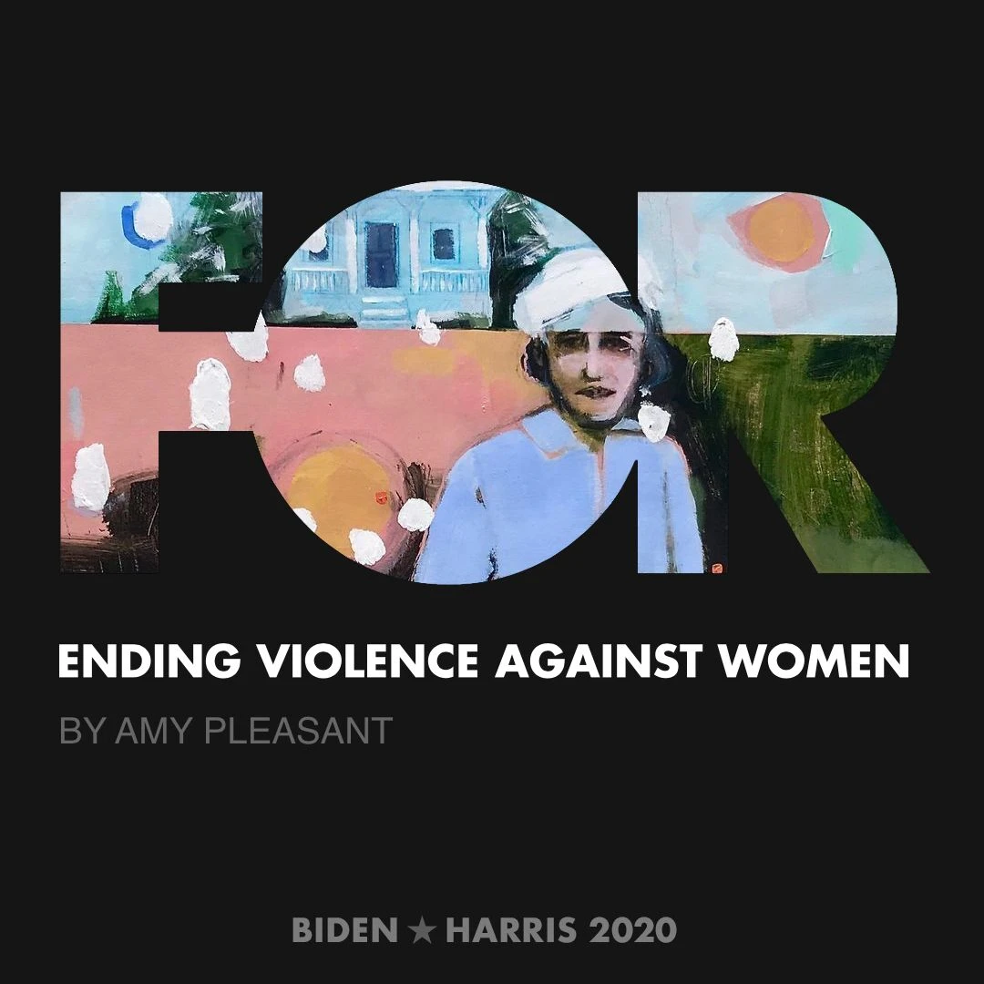 CreativesForBiden.org - Ending Violence Against Women artwork by Amy Pleasant