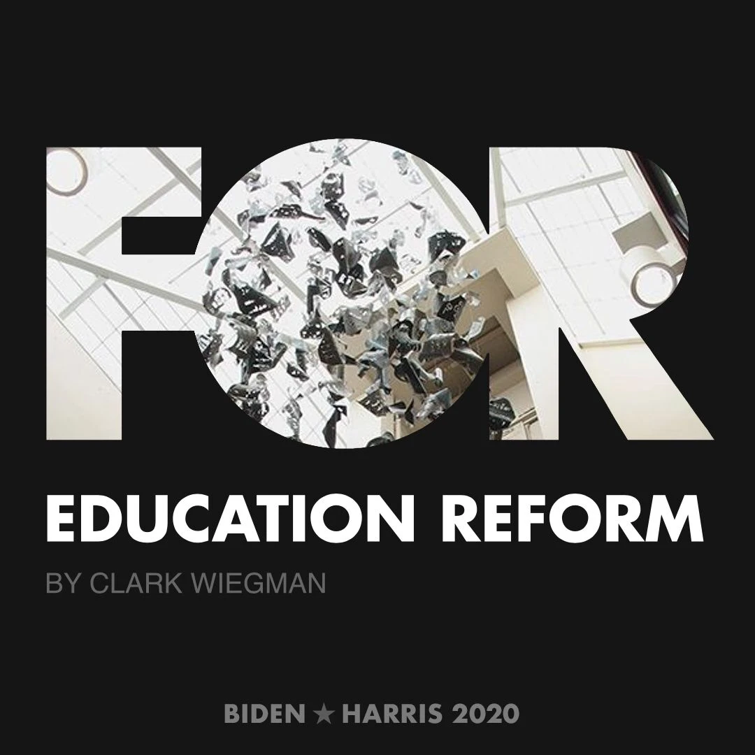 CreativesForBiden.org - Education Reform artwork by Clark Wiegman