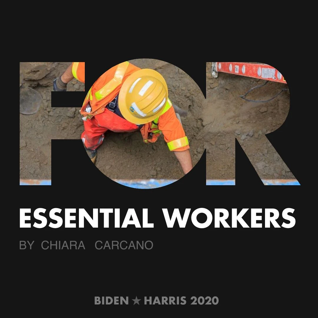 CreativesForBiden.org - Essential Workers artwork by Chiara Carcano