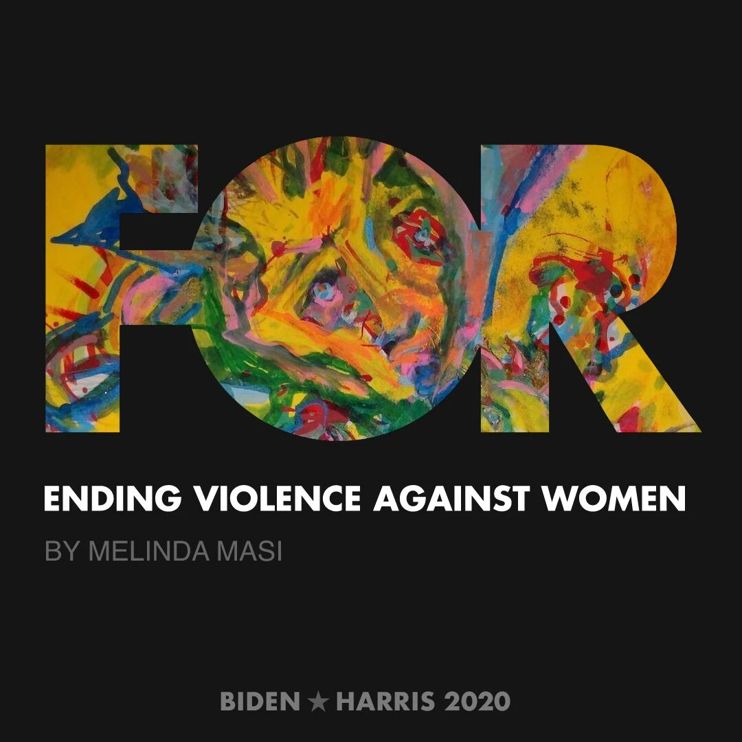 CreativesForBiden.org - Ending Violence Against Women artwork by Melinda Masi