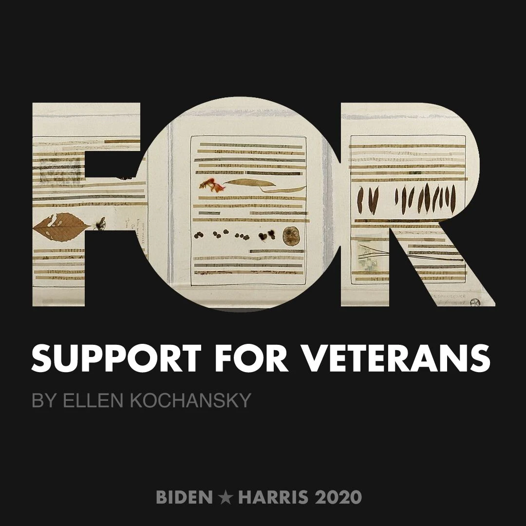CreativesForBiden.org - Support for Veterans artwork by Ellen Kochansky