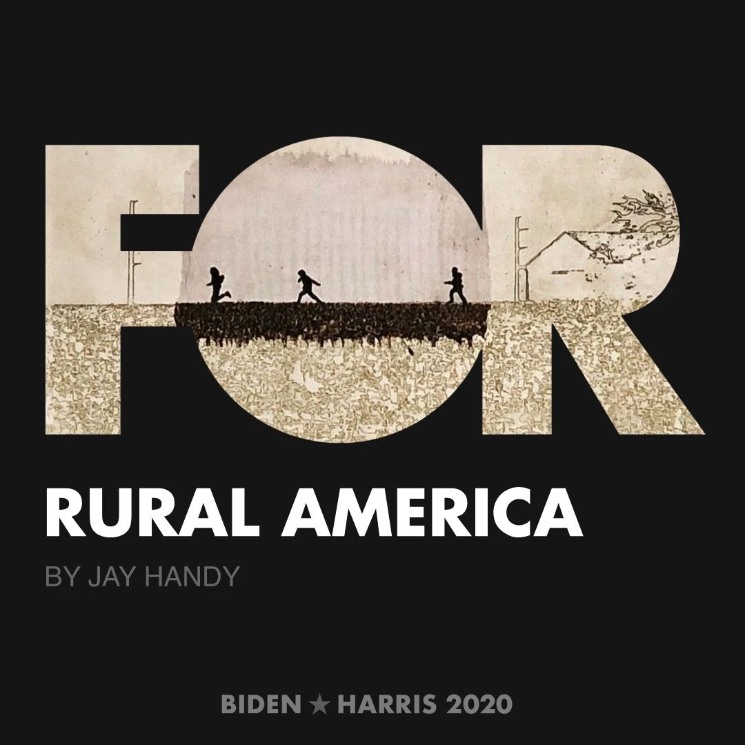 CreativesForBiden.org - Rural America artwork by Jay Handy