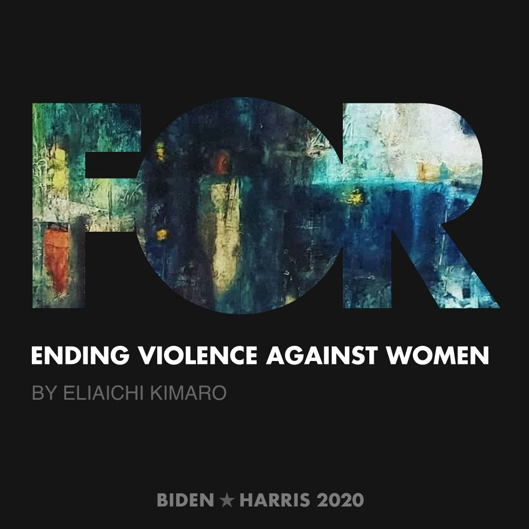 CreativesForBiden.org - Ending Violence Against Women artwork by Eliaichi Kimaro