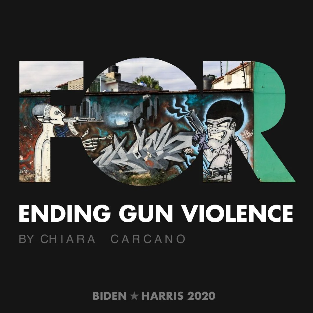 CreativesForBiden.org - Ending Gun Violence artwork by Ch i a r a C a r c a n o