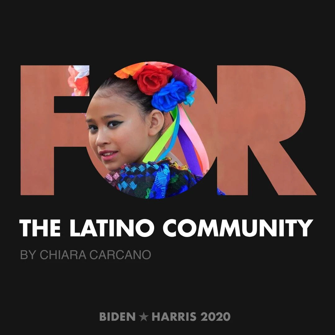 CreativesForBiden.org - The Latino Community artwork by Chiara Carcano