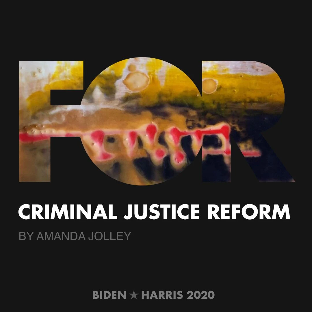 CreativesForBiden.org - Criminal Justice Reform artwork by Amanda Jolley