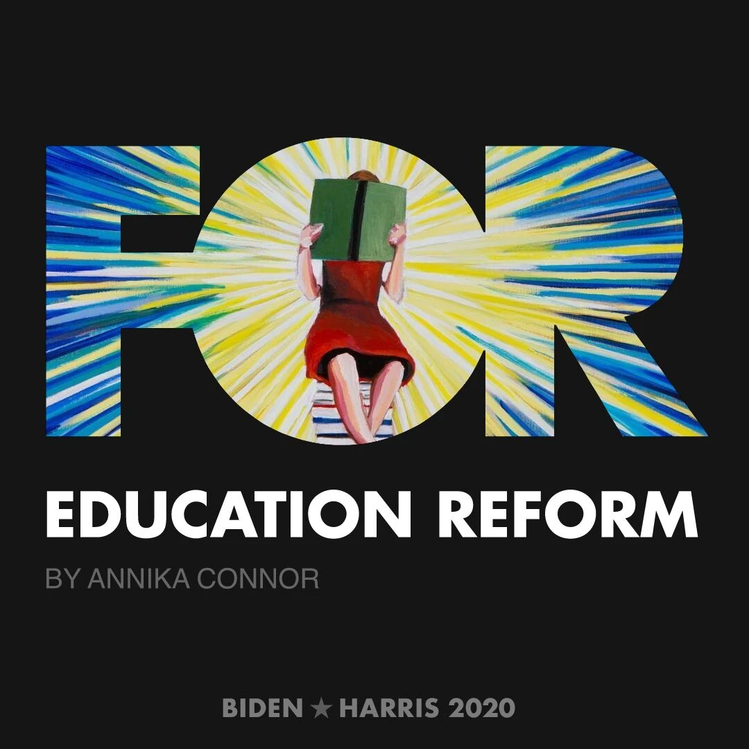 CreativesForBiden.org - Education Reform artwork by Annika Connor