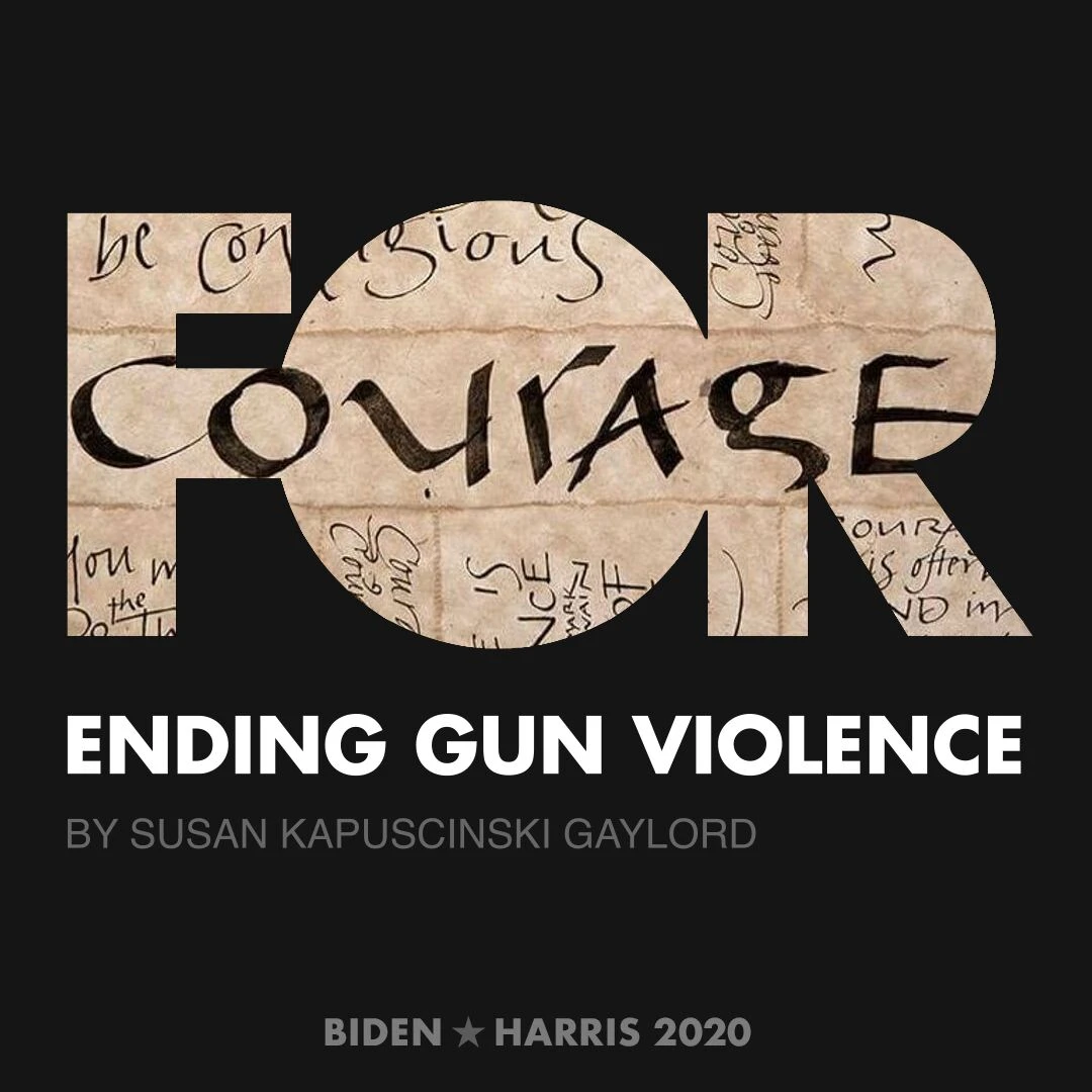 CreativesForBiden.org - Ending Gun Violence artwork by Susan Kapuscinski Gaylord