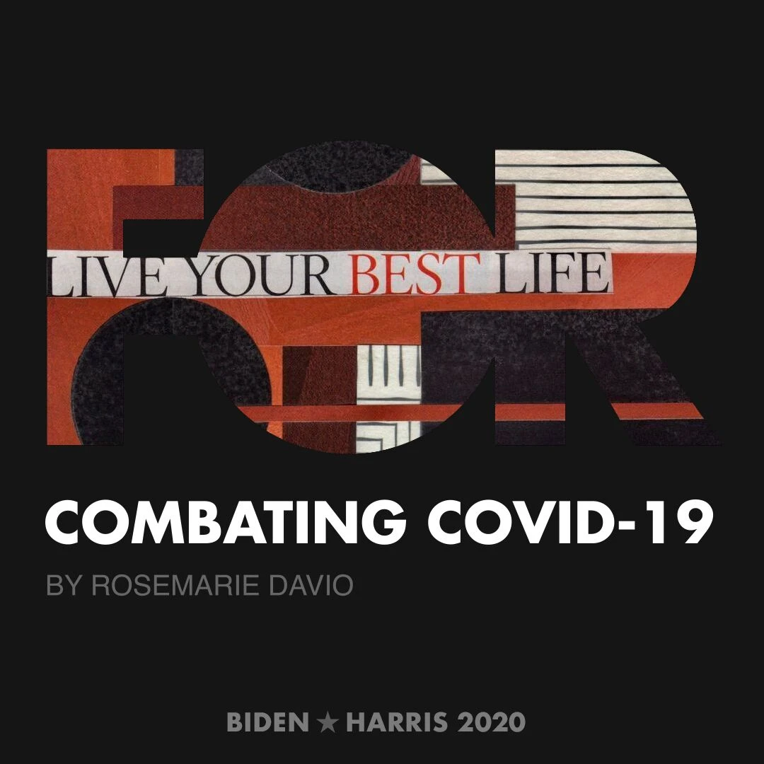 CreativesForBiden.org - Combating COVID-19 artwork by RoseMarie Davio