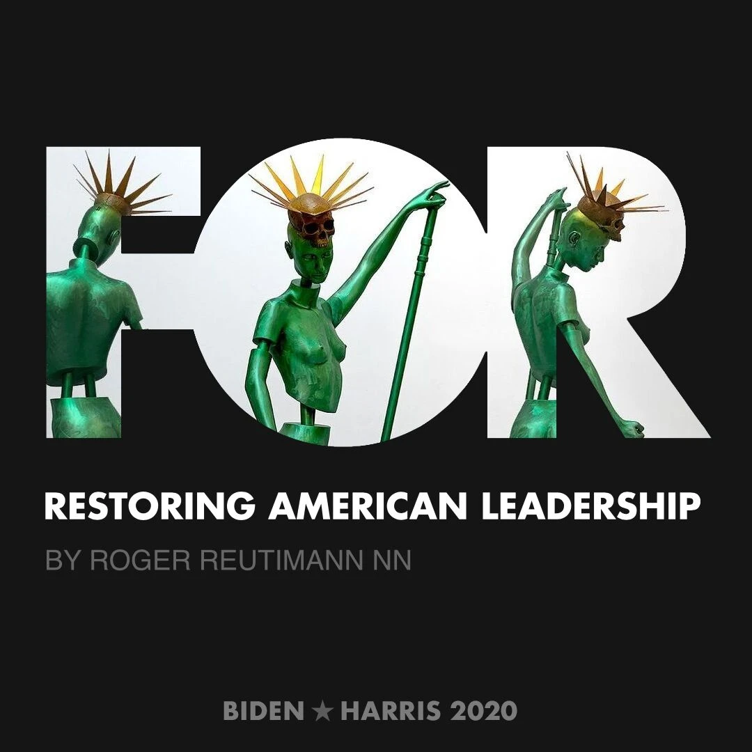 CreativesForBiden.org - Restoring American Leadership artwork by Roger Reutimann nn