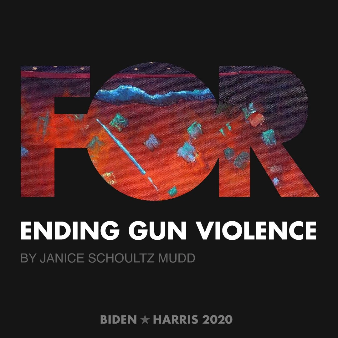 CreativesForBiden.org - Ending Gun Violence artwork by Janice Schoultz Mudd