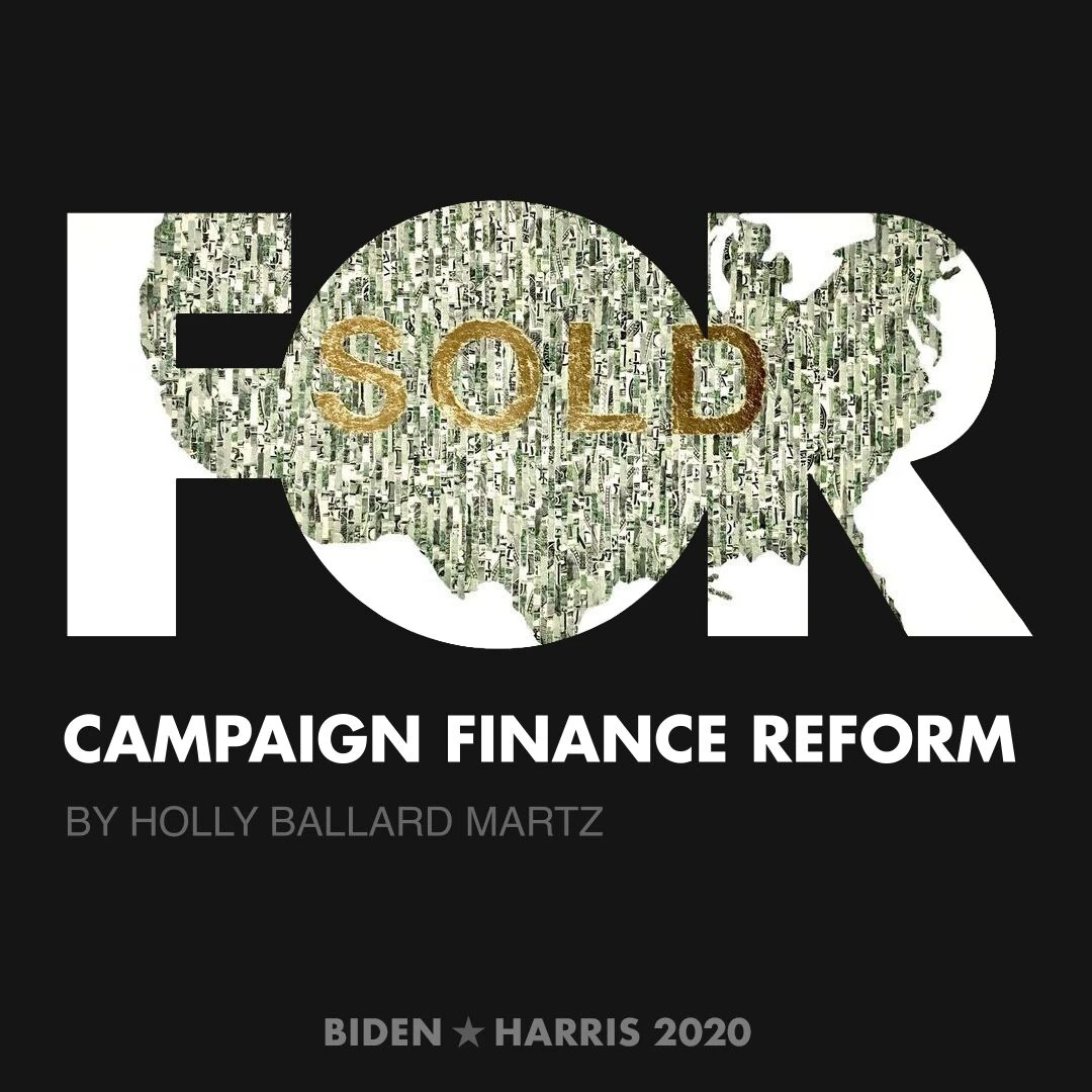 CreativesForBiden.org - Campaign Finance Reform artwork by Holly Ballard Martz