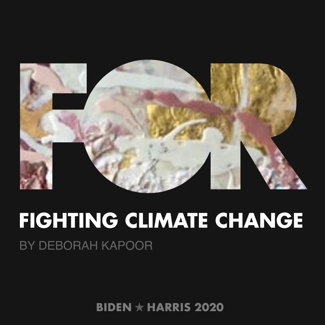 CreativesForBiden.org - Fighting Climate Change artwork by Deborah Kapoor