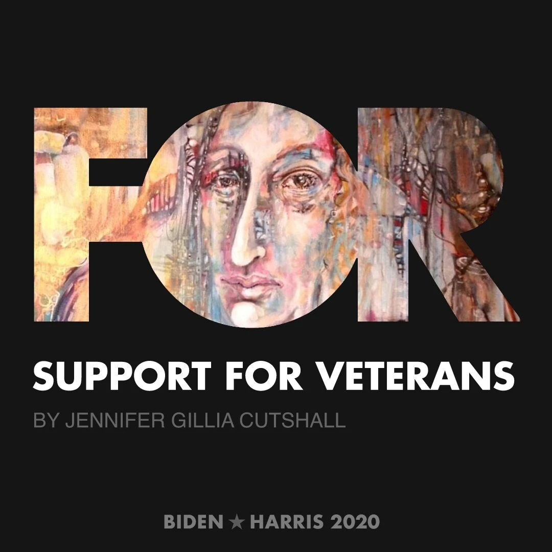 CreativesForBiden.org - Support for Veterans artwork by Jennifer Gillia Cutshall