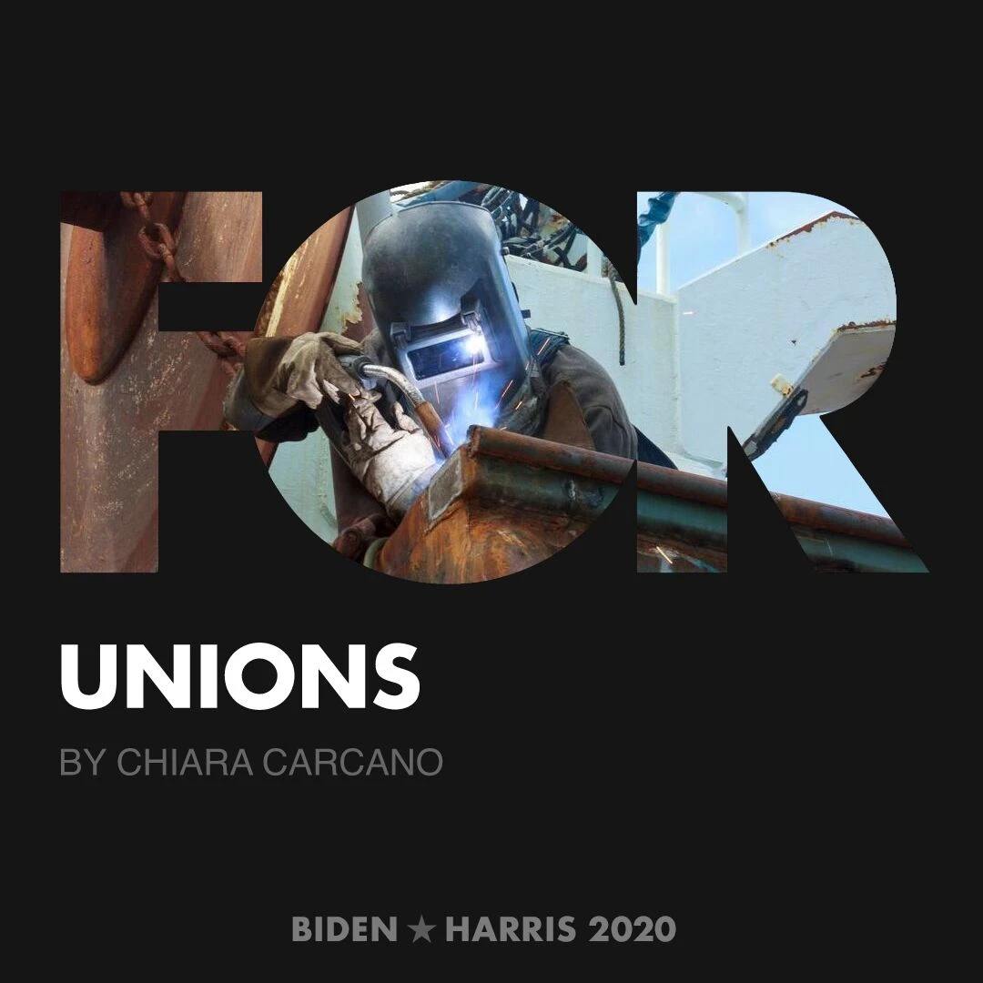 CreativesForBiden.org - Unions artwork by Chiara Carcano