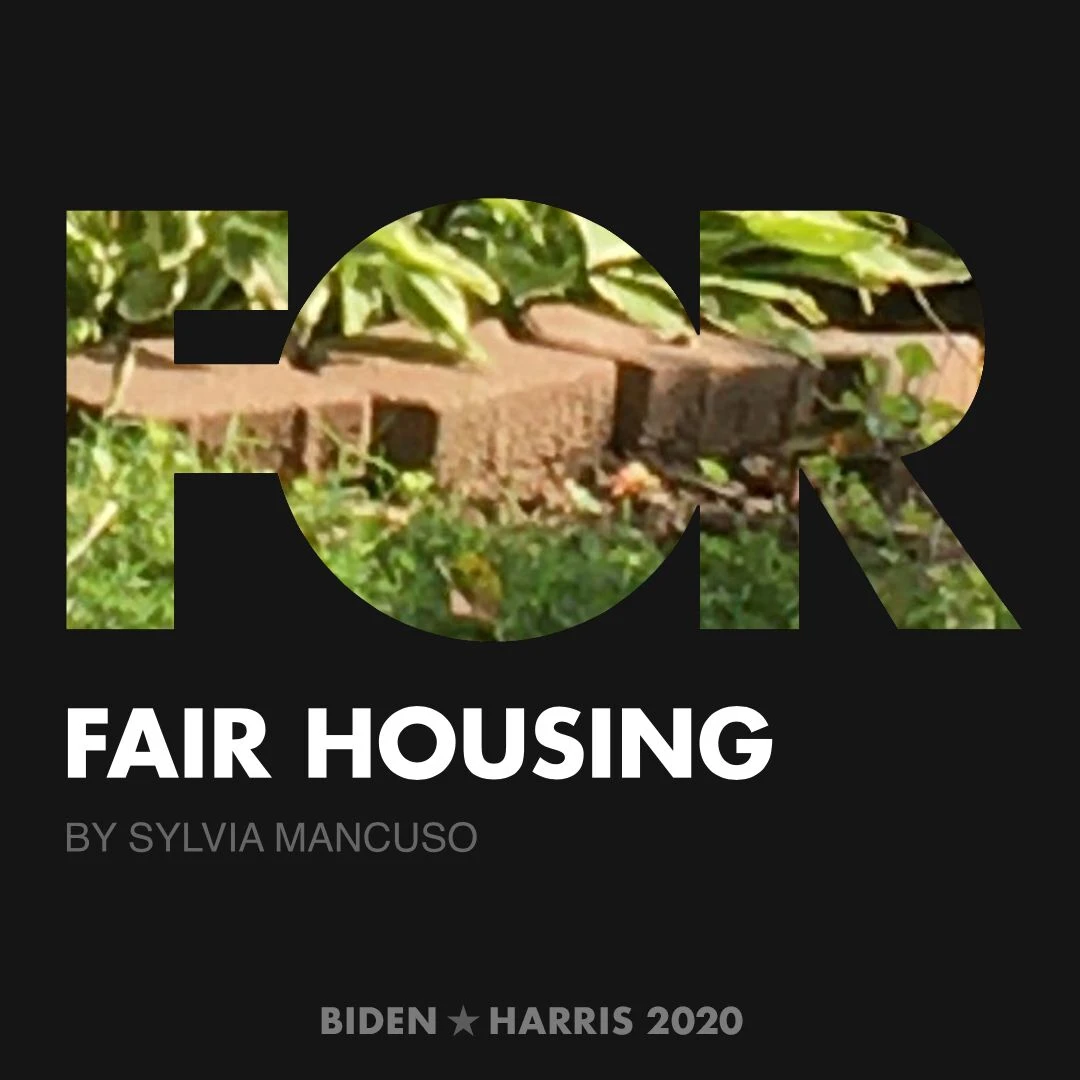 CreativesForBiden.org - Fair Housing artwork by Sylvia Mancuso