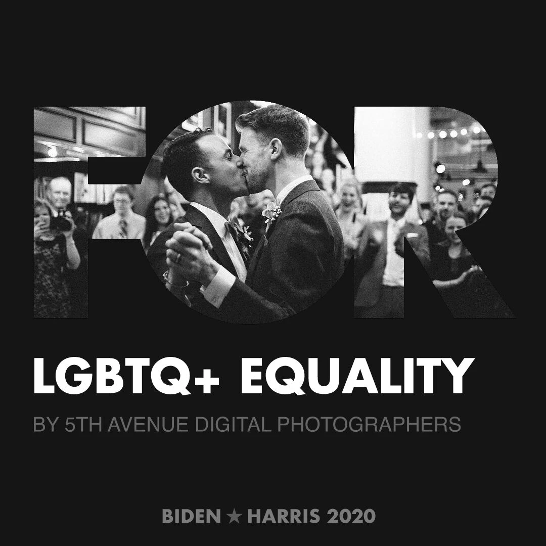 CreativesForBiden.org - LGBTQ+ Equality artwork by 5th Avenue Digital photographers