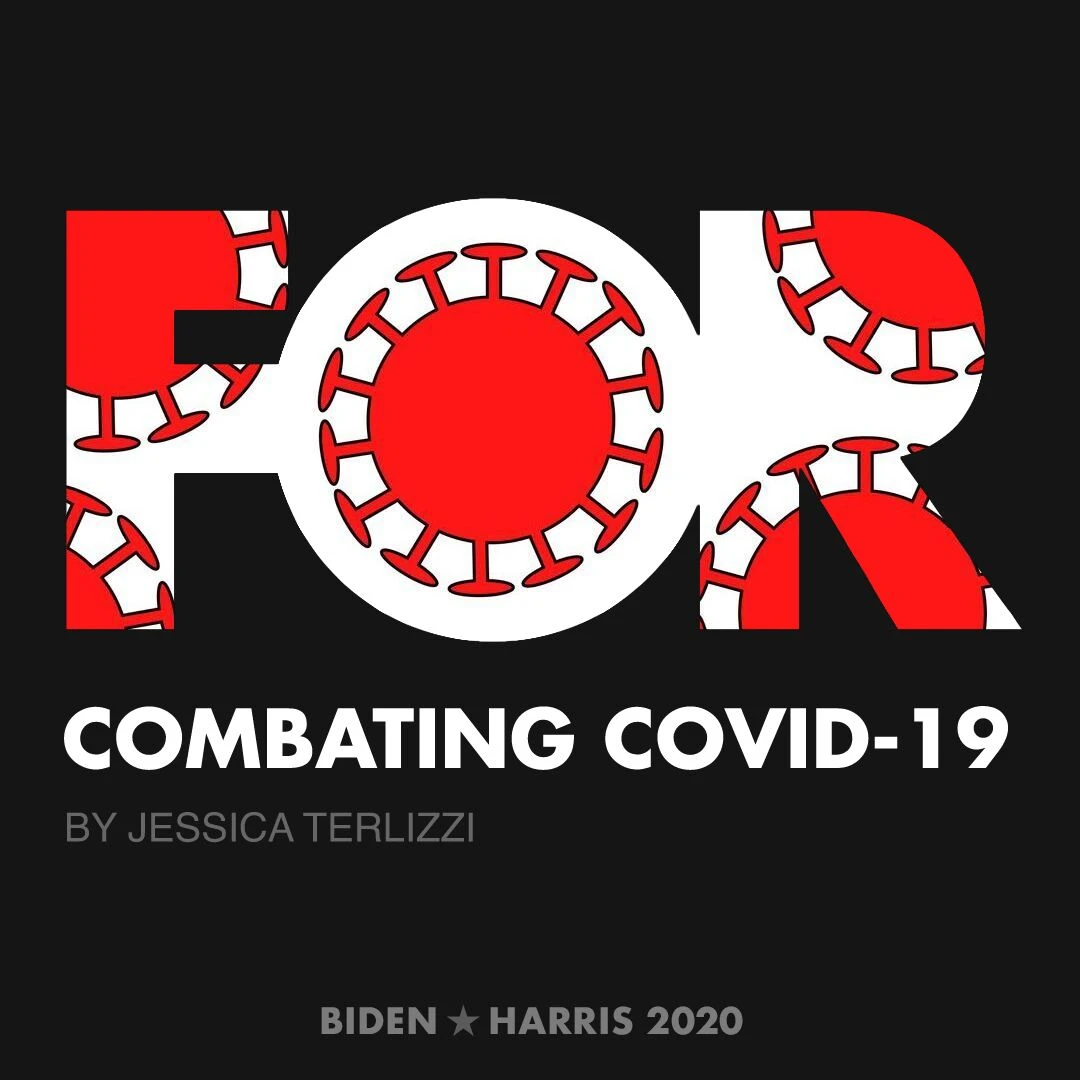 CreativesForBiden.org - Combating COVID-19 artwork by Jessica Terlizzi